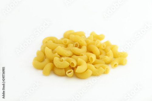 Macaroni isolated on white background