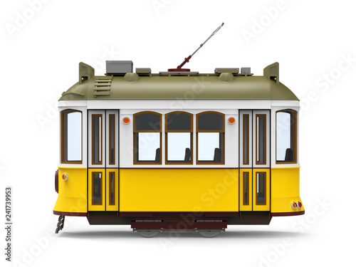 old tram cartoon side photo