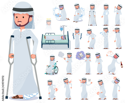 flat type Arab men_sickness