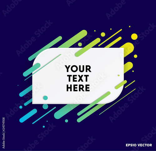 Modern text box with colorful stripes