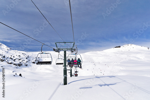 Ski lift line at a ski resort