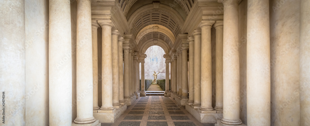 Fototapeta premium Luxury palace with marble columns in Rome