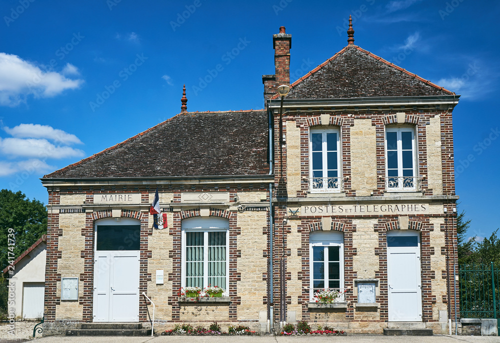historic town hall and post office in Champagne.