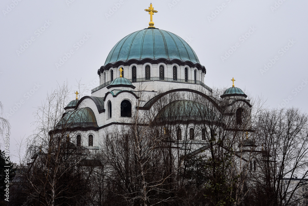 Church of Saint Sava (Hram svetog Save). Orthodox Temple in Belgrade, Serbia