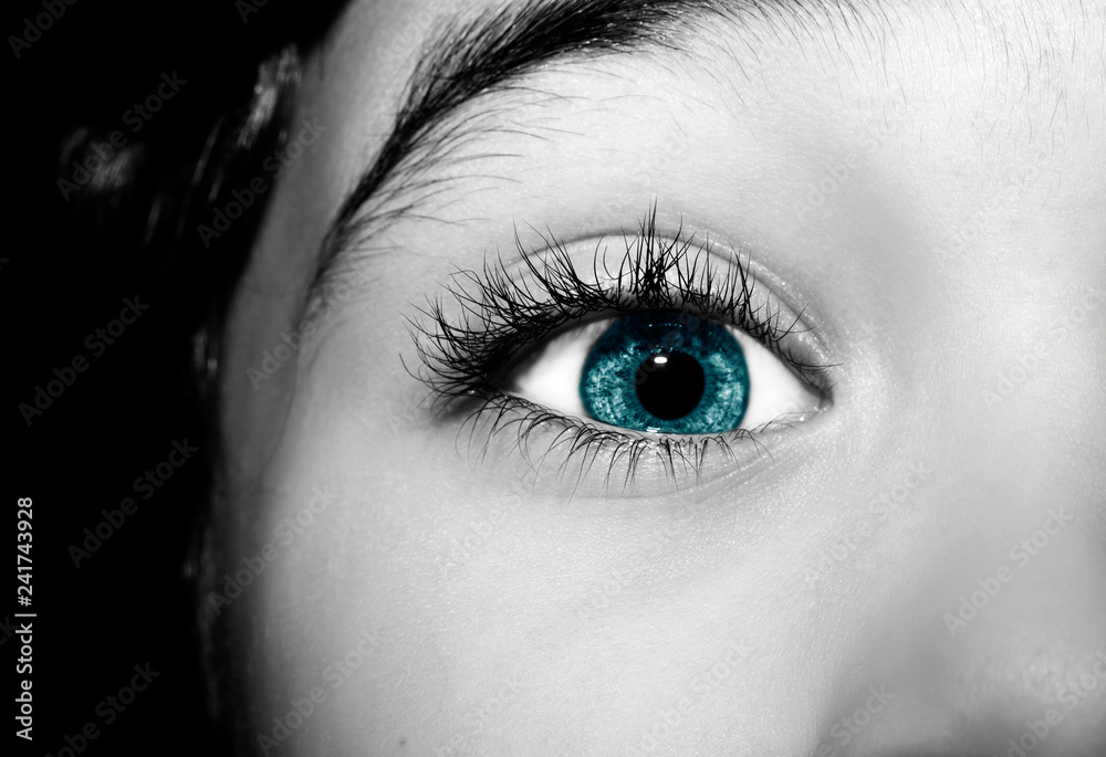 A beautiful insightful look boy's eye. Close up shot. A beautiful insightful look boy's eye. Close up shot.