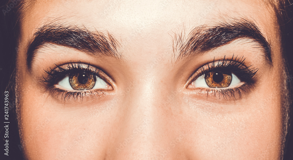 A beautiful insightful look woman's eye. Close up shot. A beautiful insightful look woman's eye. Close up shot.
