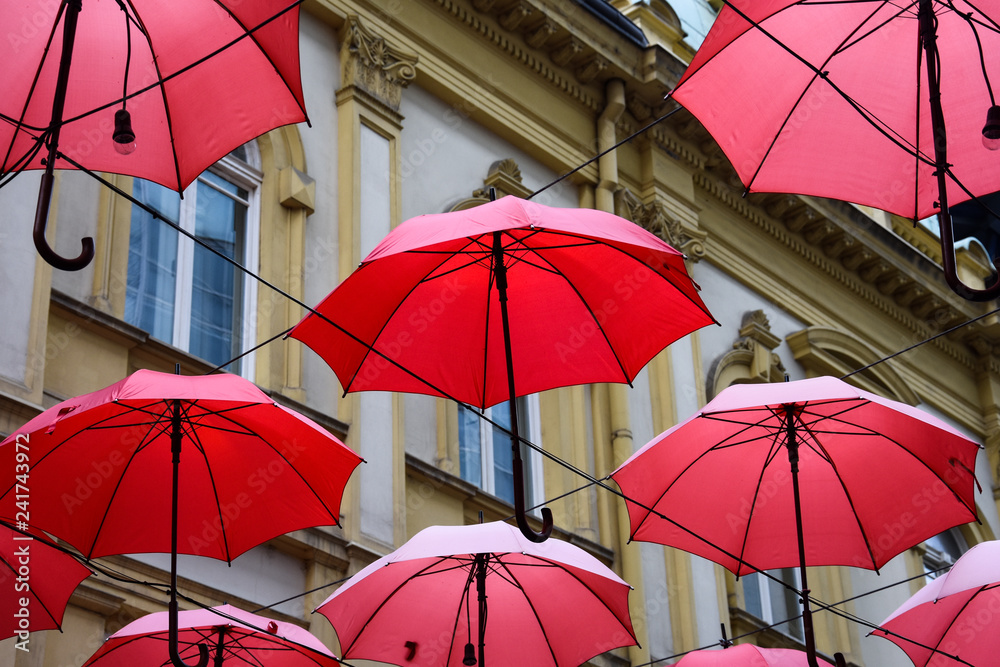 Floating umbrellas in Belgrade, Serbia