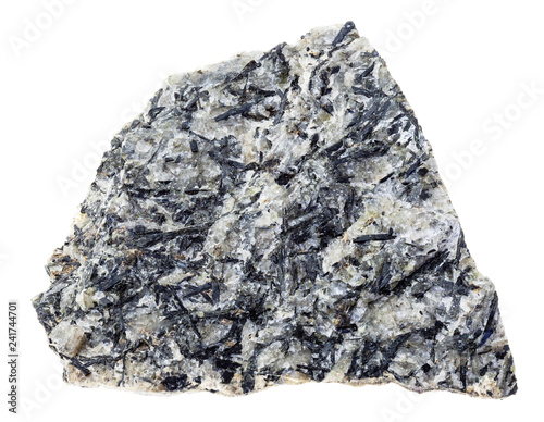 rough lujaurite (lujavrite) stone on white photo