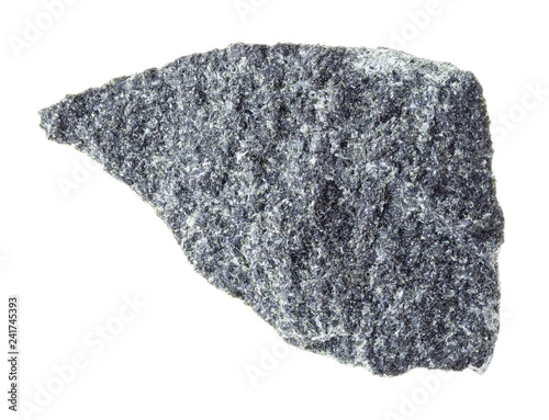 Foto rough Dolerite (Ddiabase) rock on white