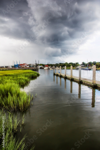 Wallpaper Mural boat dock at Shem Creek in Mount Pleasant South Carolina Torontodigital.ca