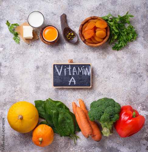 Canvastavla Healthy products rich in vitamin A