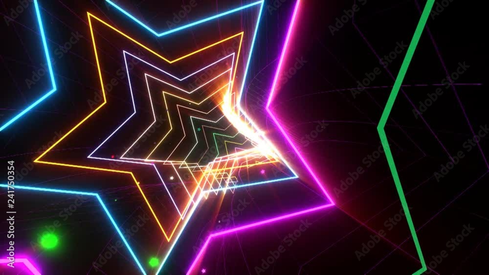 VJ Loop Glowing Disco Tunnel