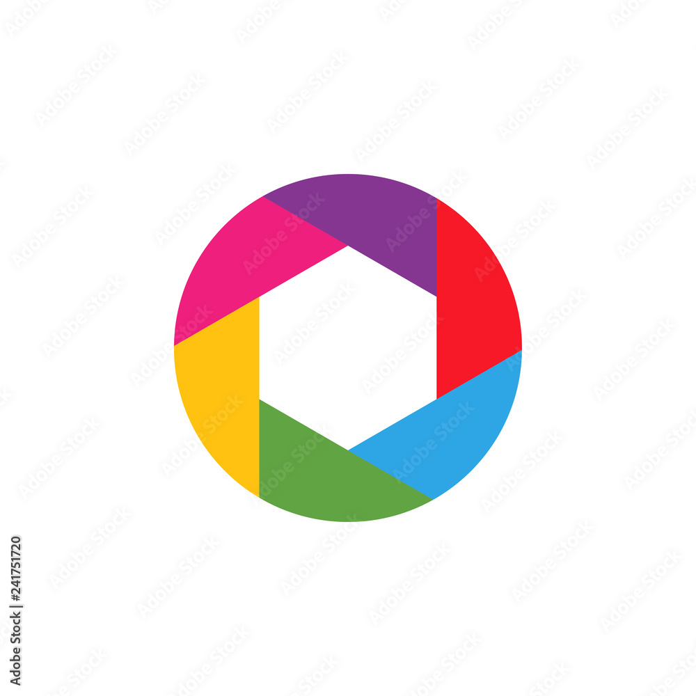 Photography camera graphic icon design template