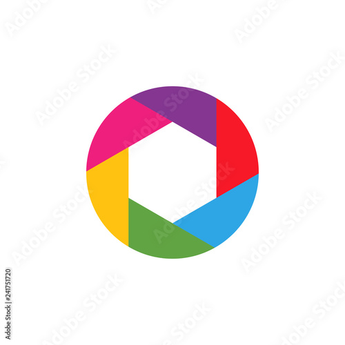 Photography camera graphic icon design template