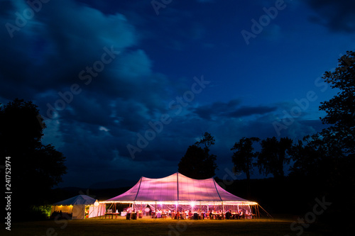 Wedding Tent at Night