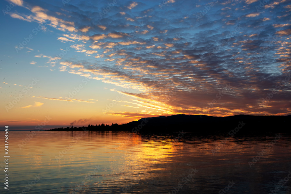 Fototapeta premium Sunset at Lake Balaton, Hungary