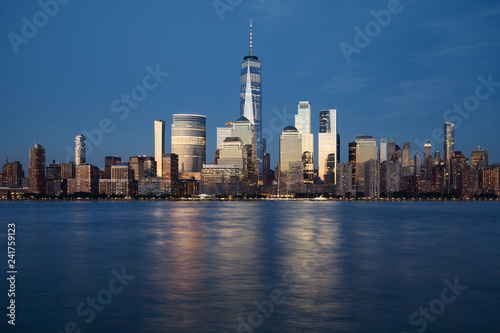New York City skyline at sunset  USA