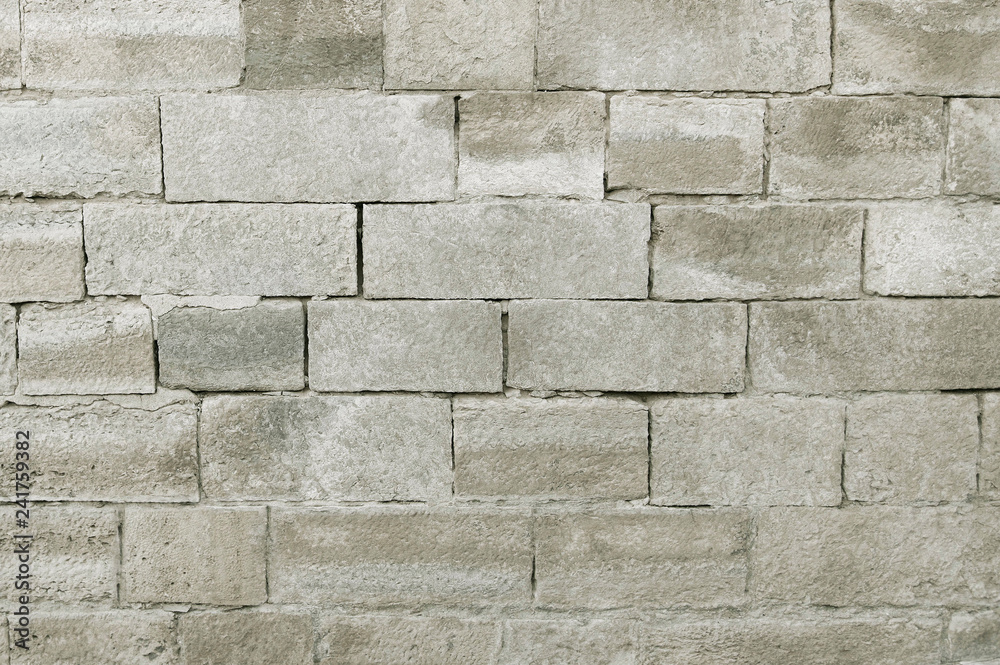 Obraz premium Old grey stone wall background texture