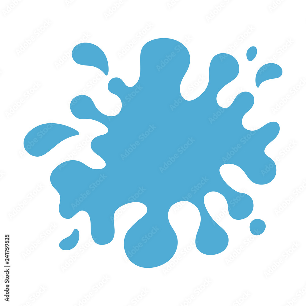 Water Splash - Blue water splash or drops isolated on white background Water Splash - Blue water splash or drops isolated on white background