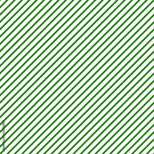 Diagonal Stripes Seamless Pattern - Thin green diagonal stripes on white background