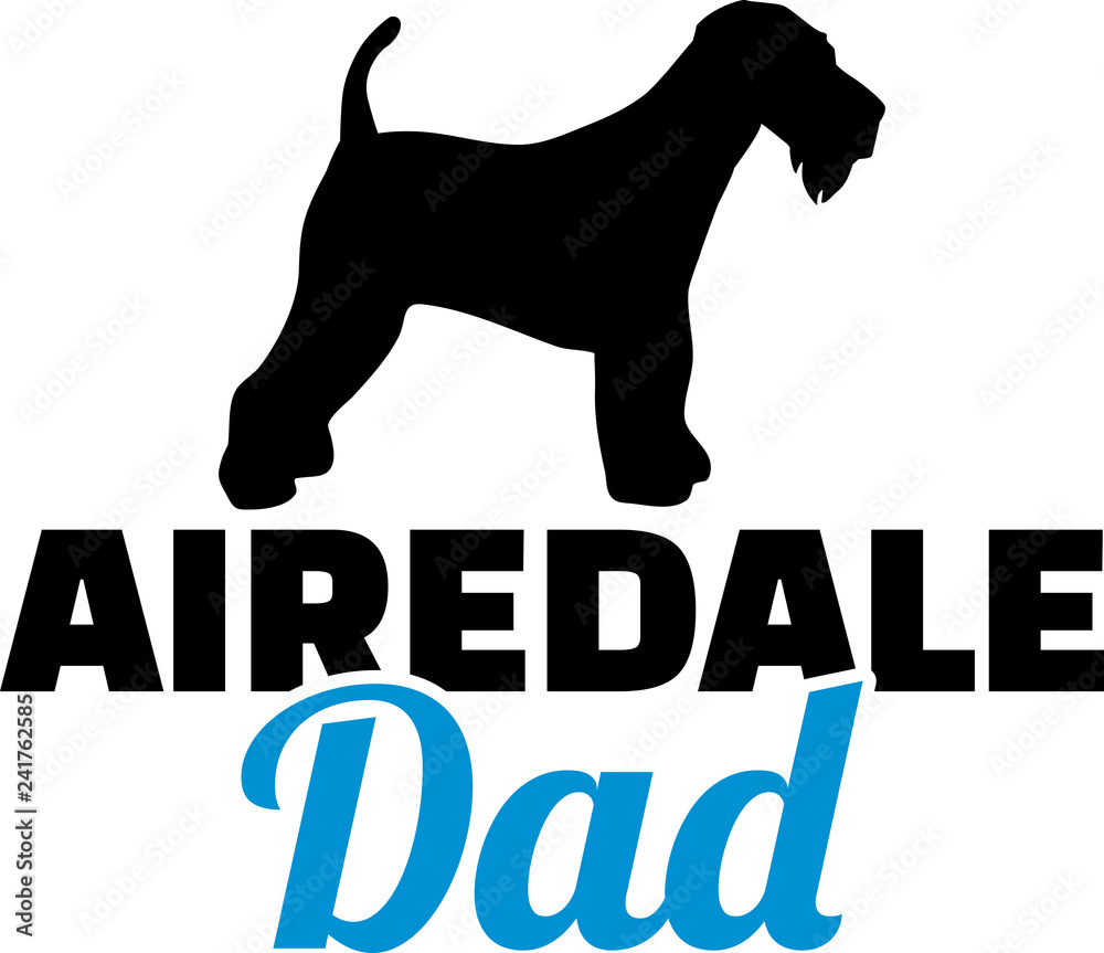 Airedale Terrier dad silhouette Airedale Terrier dad silhouette