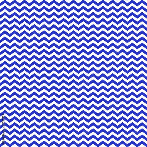 Chevron Seamless Pattern - Small blue and white chevron or zig zag pattern