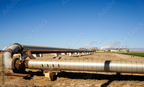 Geothermal energy plants at the Salton Sea in Southern California's Imperial Valley.