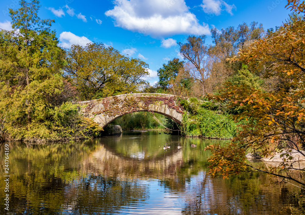 Gapstow bridge in  Central Park New York City.