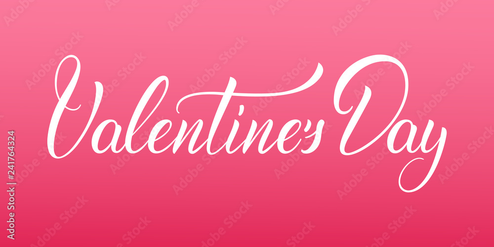 Valentines Day. Lettering calligraphy design for Valentine's Day holiday.