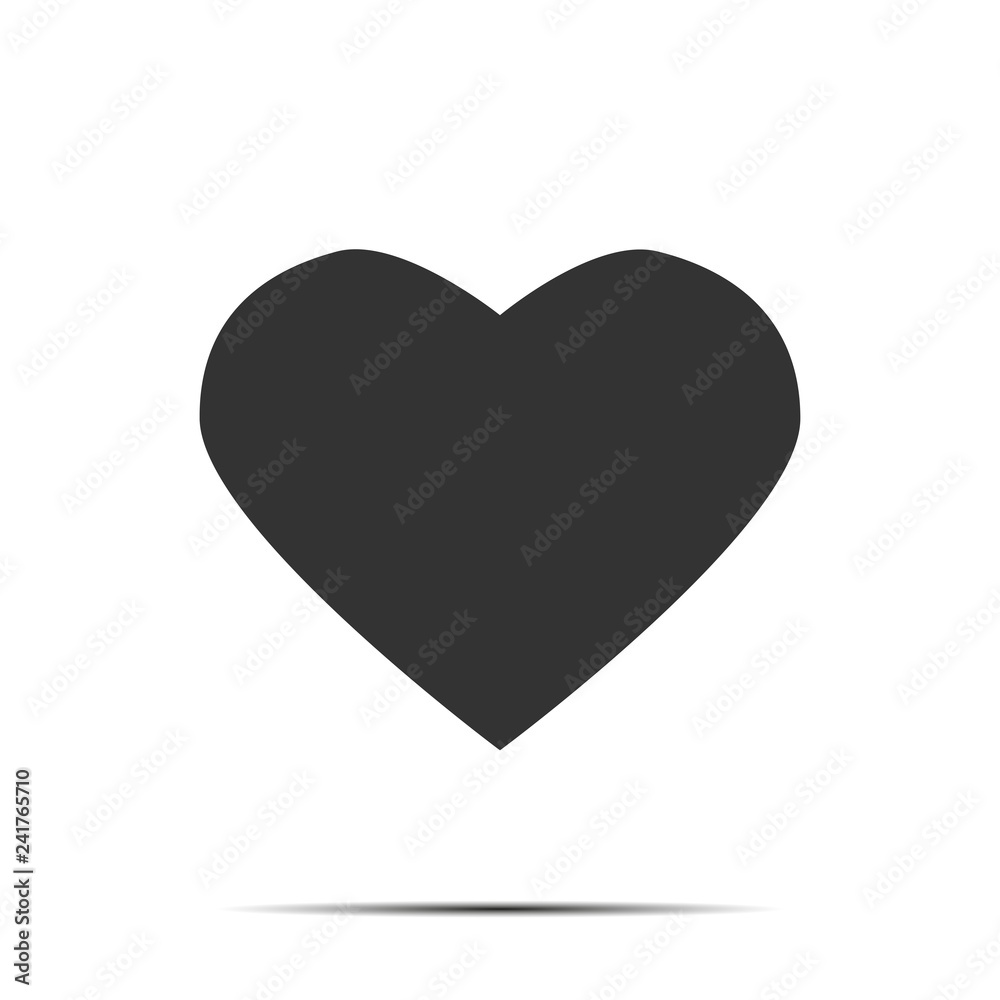 Heart vector icon, Love symbol. Valentine's Day sign, emblem isolated on white background, Flat style for graphic and web design, logo