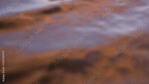 Water Ripple on Small Pond at Sunset Slow Motion Abstract
