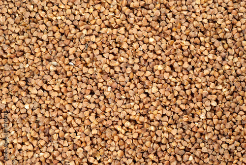 background, texture - buckwheat groats