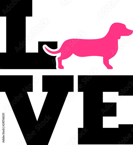 Dachshund Love silhouette