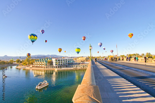 balloons on the bridge