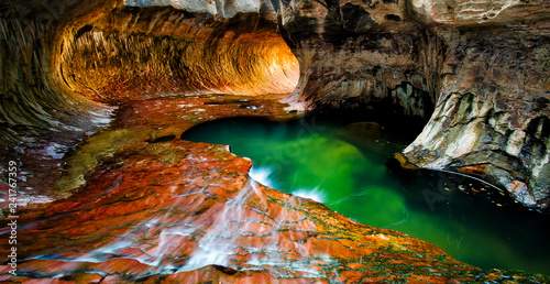 The subway formation in Zion National Park.