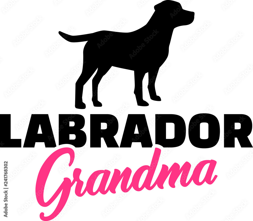 Labrador Grandma with silhouette