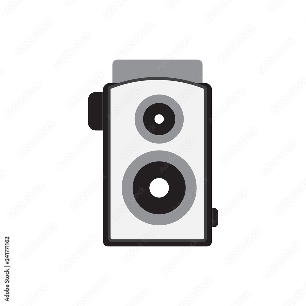 Old camera black icon vector design illustration