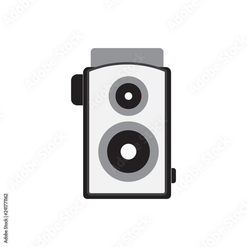 Old camera black icon vector design illustration