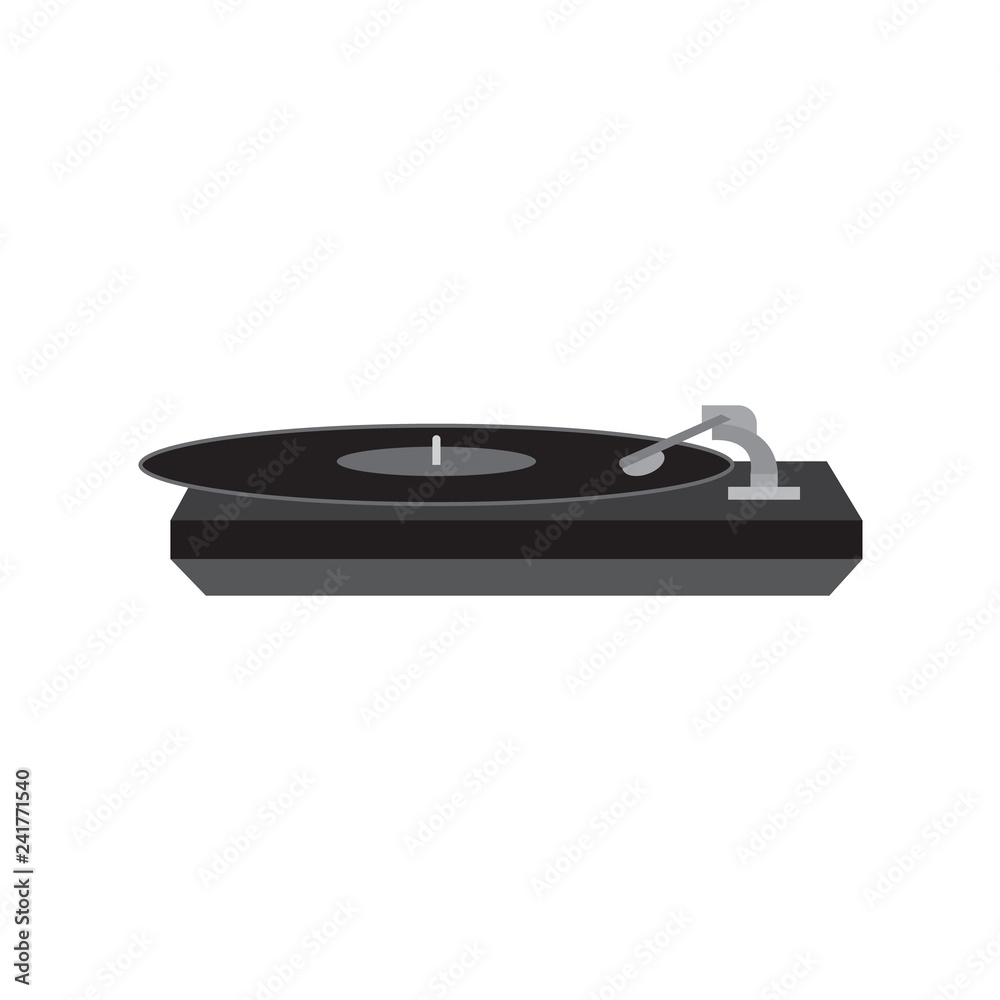 Old turntables black vector icon design illustration Old turntables black vector icon design illustration