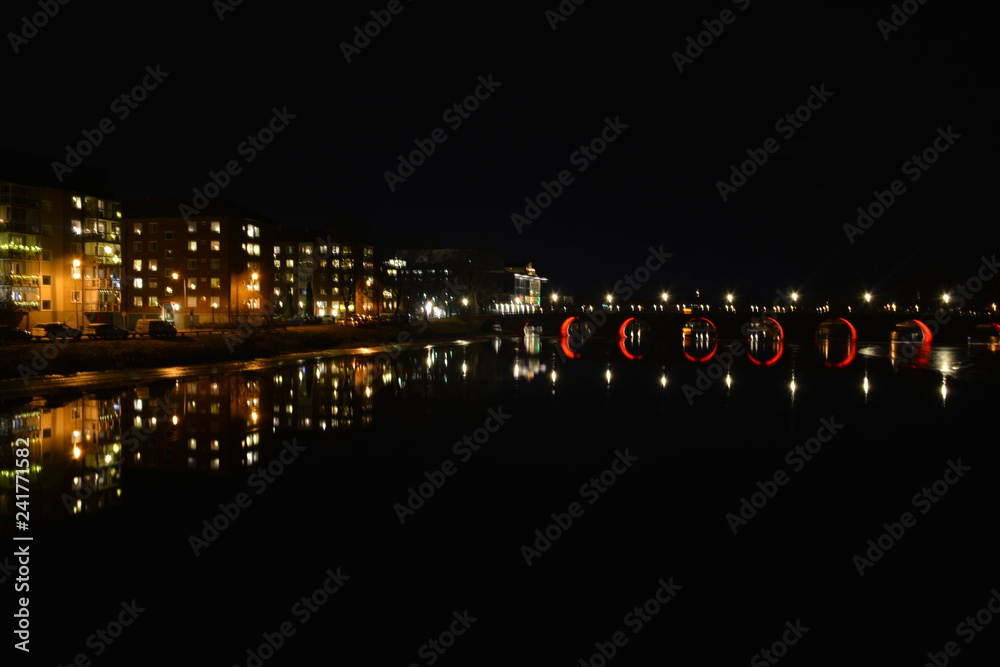 Reflection , Water, Night,Sweden