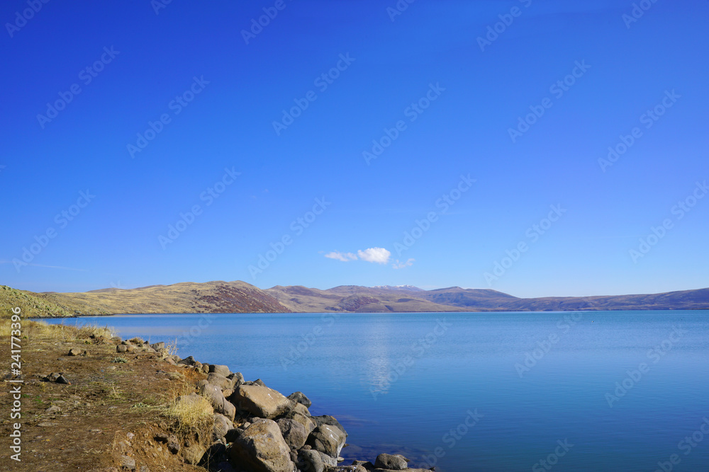 Hamurpet Lake from Varto, Mus, Turkey                             