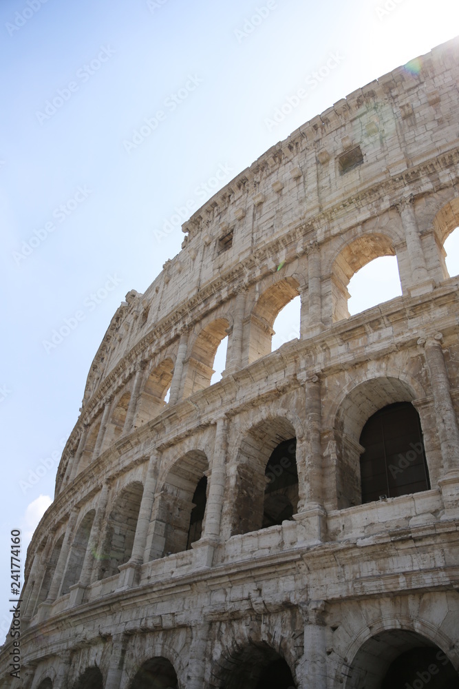 Outside view of Colosseum in Rome, Italy