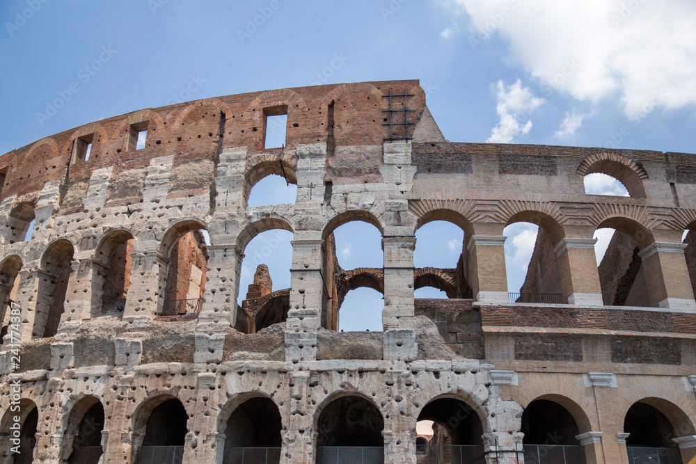 Outside view of Colosseum in Rome, Italy
