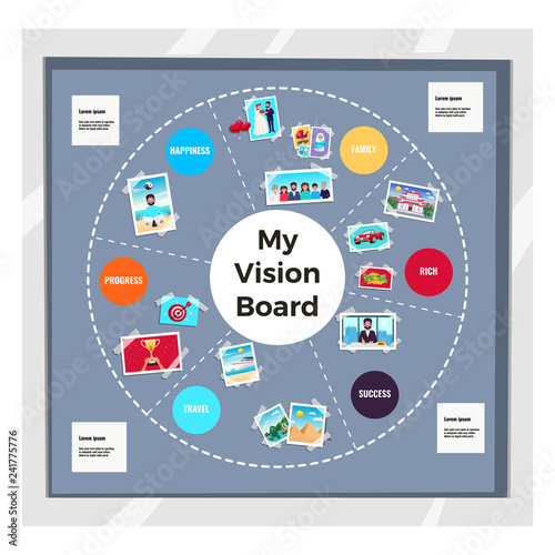 Dreams Vision Board Infographic Set