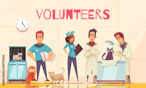 Volunteers Flat Poster