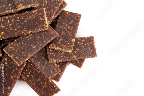 Beef Jerky for Dogs on a White Background
