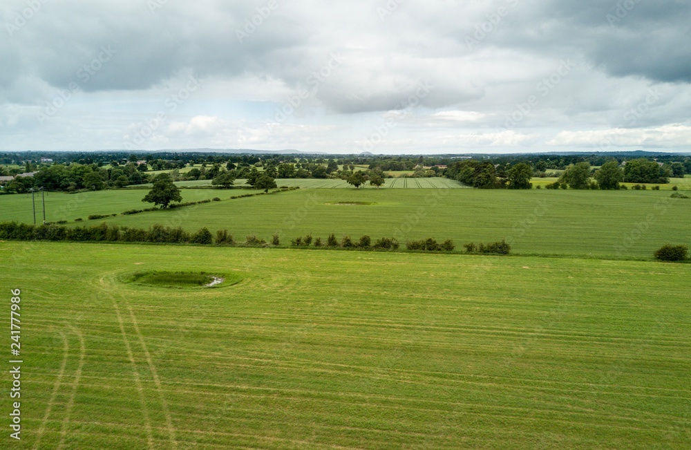 Aerial view of the Cheshire countryside