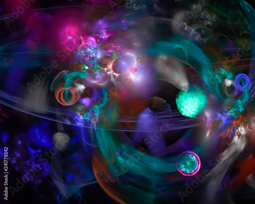 abstract digital fractal, beautiful background, disco