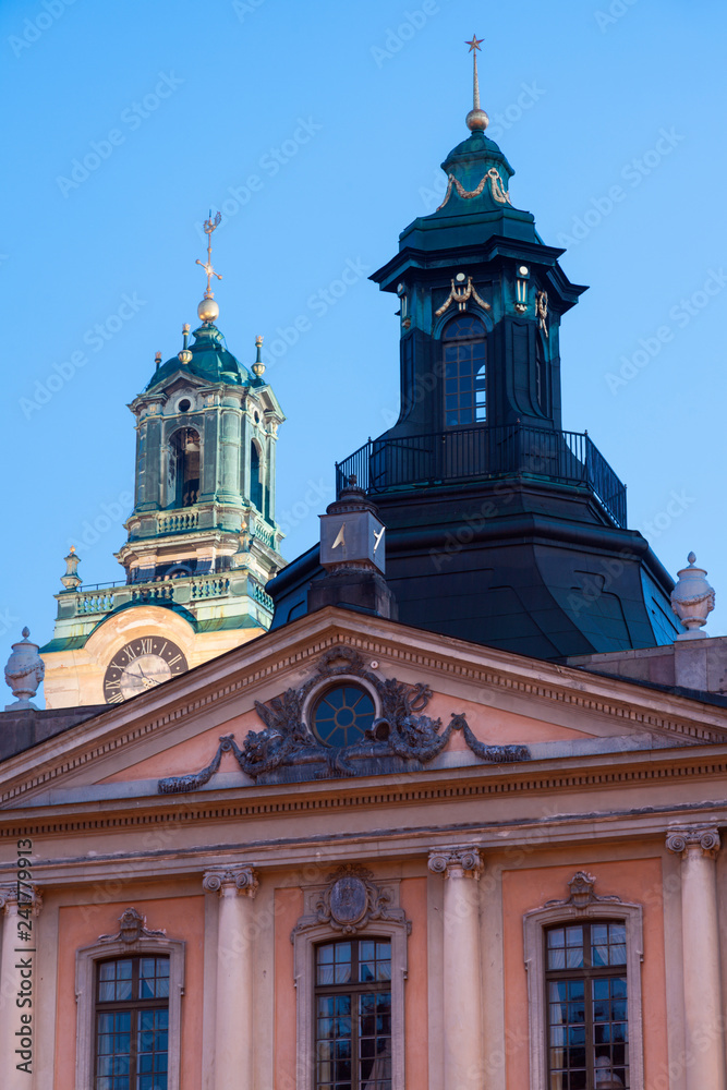 Church of St. Nicholas and Swedish Academy in Stockholm