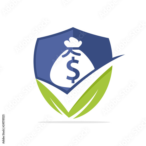 Vector illustration icon with a good solution concept of financial investment protection